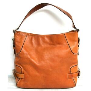 Michael Kors TAN BROWN GENUINE LEATHER MEDIUM+ SHOULDER BAG PURSE TOTE HANDBAG